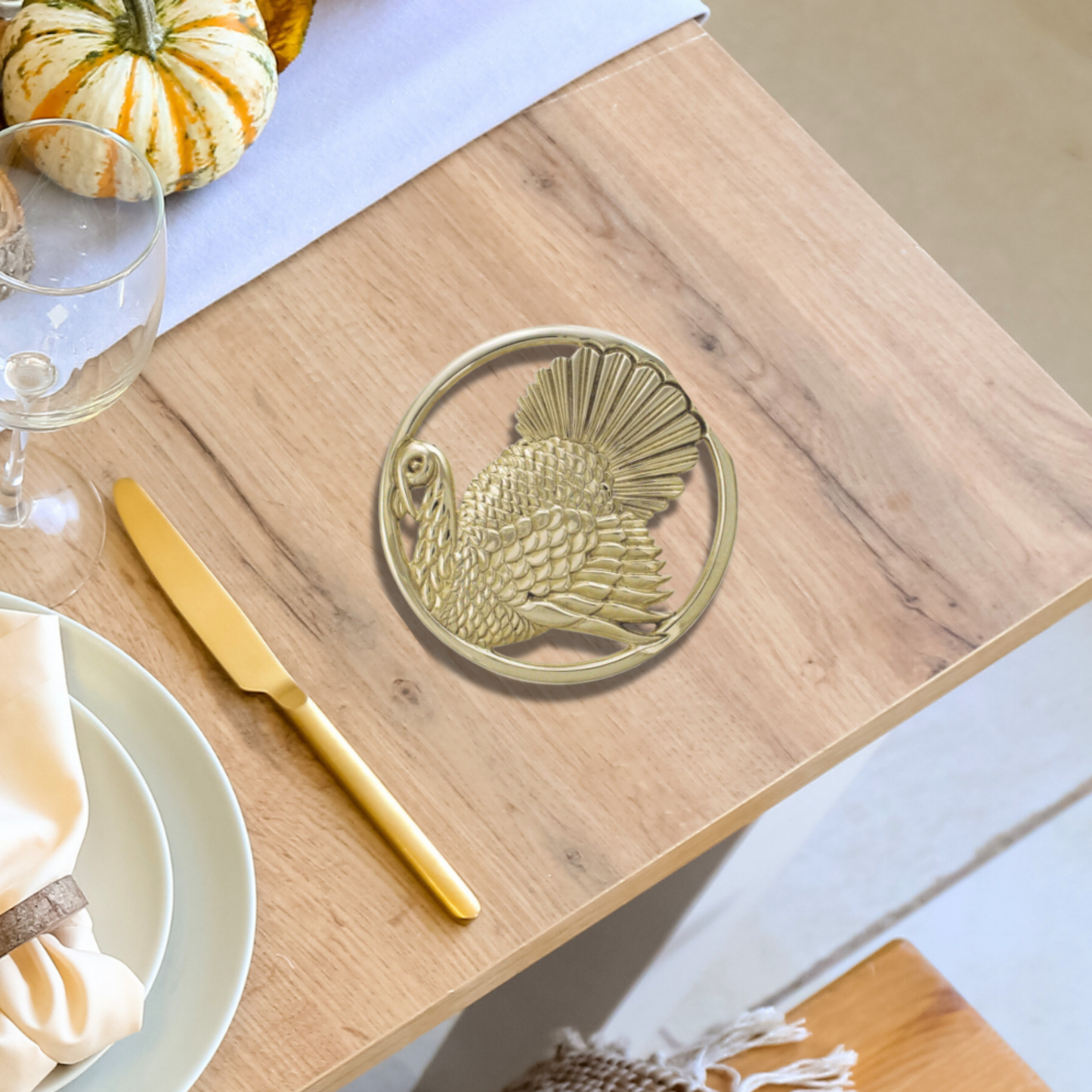 Brass Turkey Trivet