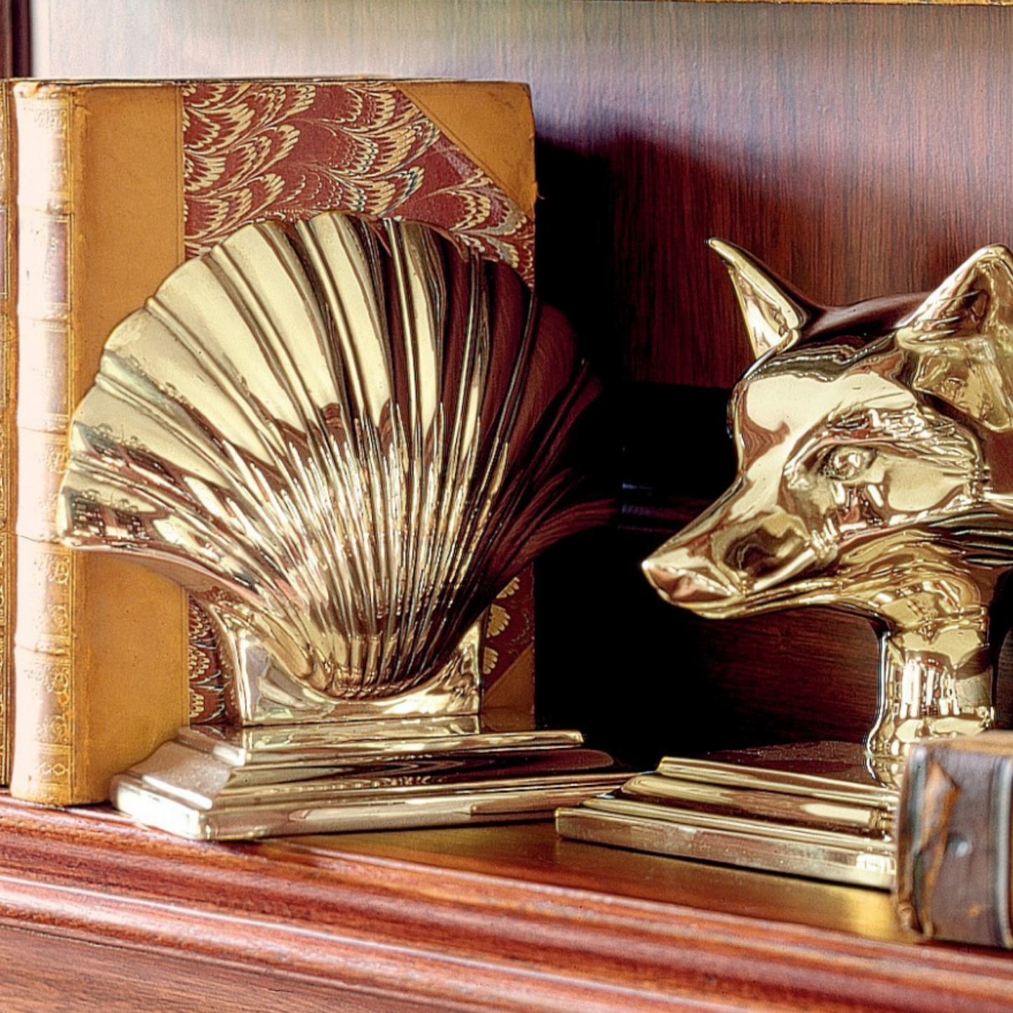 Shell Bookend and Door Stop - Jefferson Brass Company