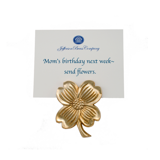 Dogwood Flower Paperweight Clip - Jefferson Brass Company