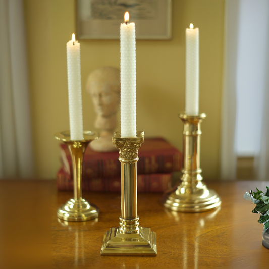 Richmond Corinthian Brass Candle Holder - Jefferson Brass Company