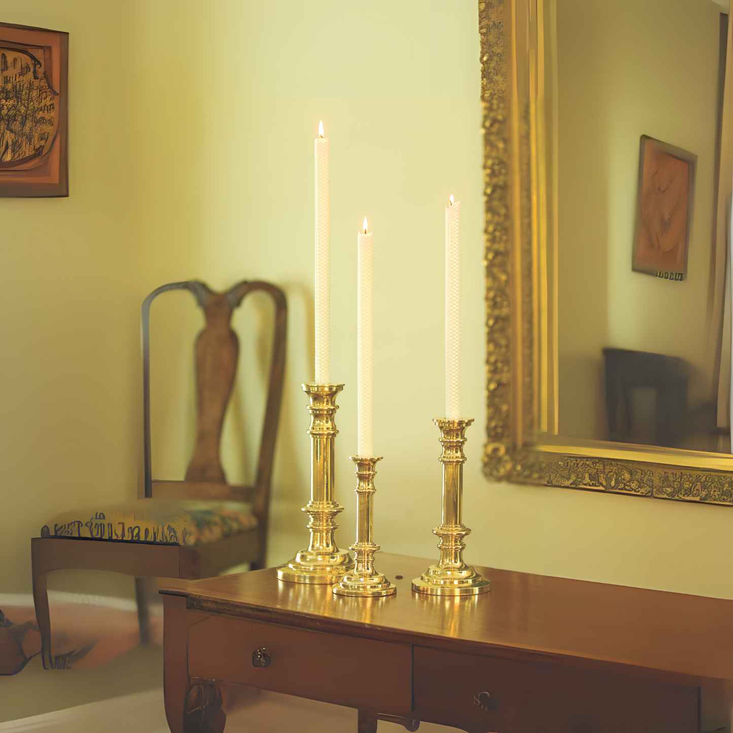 Brass Tiffany Candle Holder