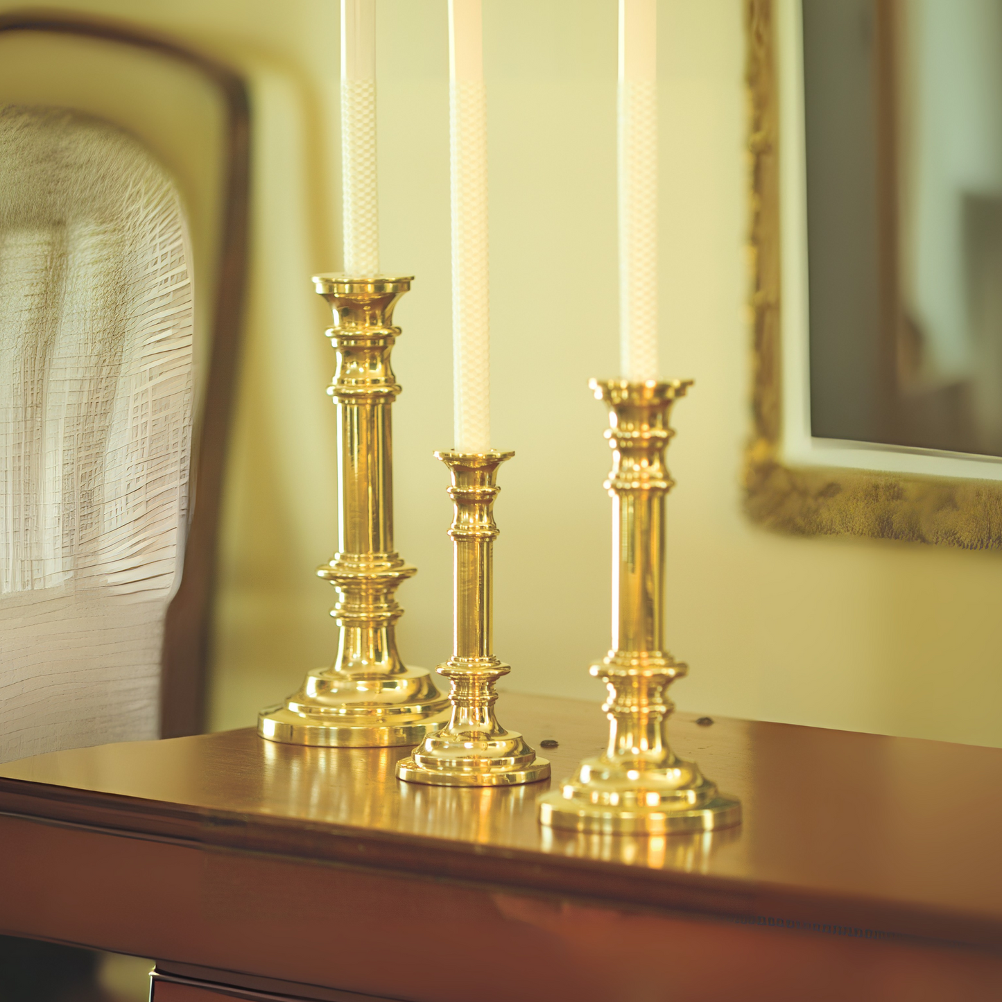 Brass Tiffany Candle Holder