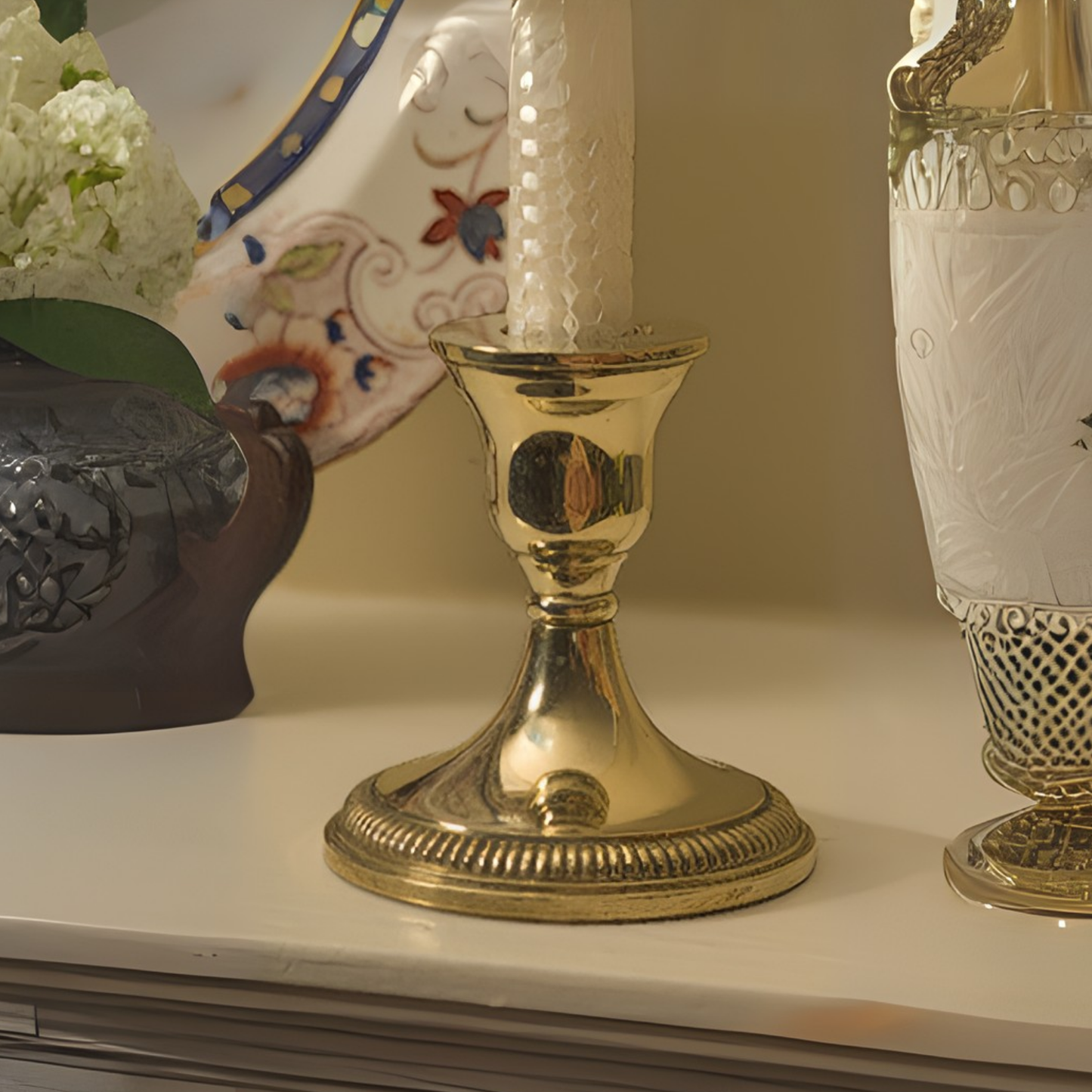 Savannah Brass Candle Holder - Jefferson Brass Company