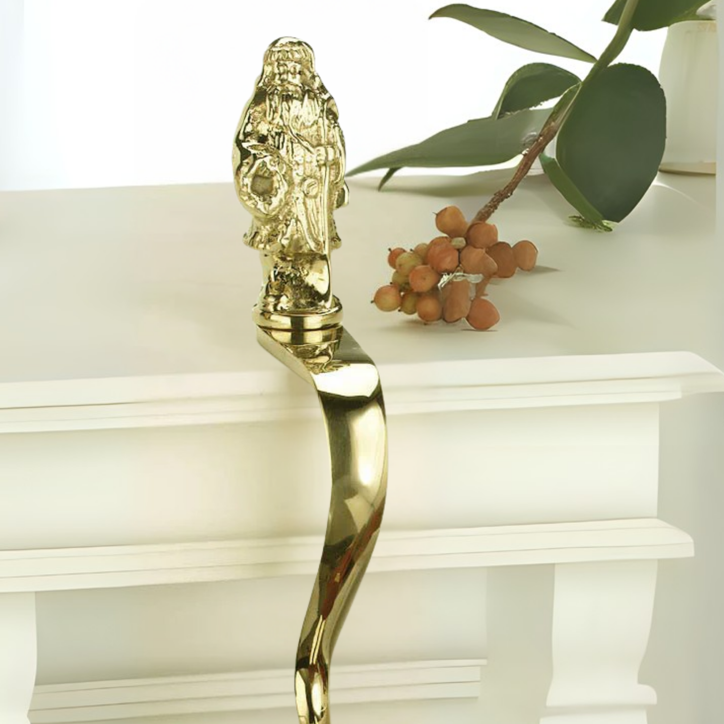 Father Christmas Stocking Holder - Jefferson Brass Company