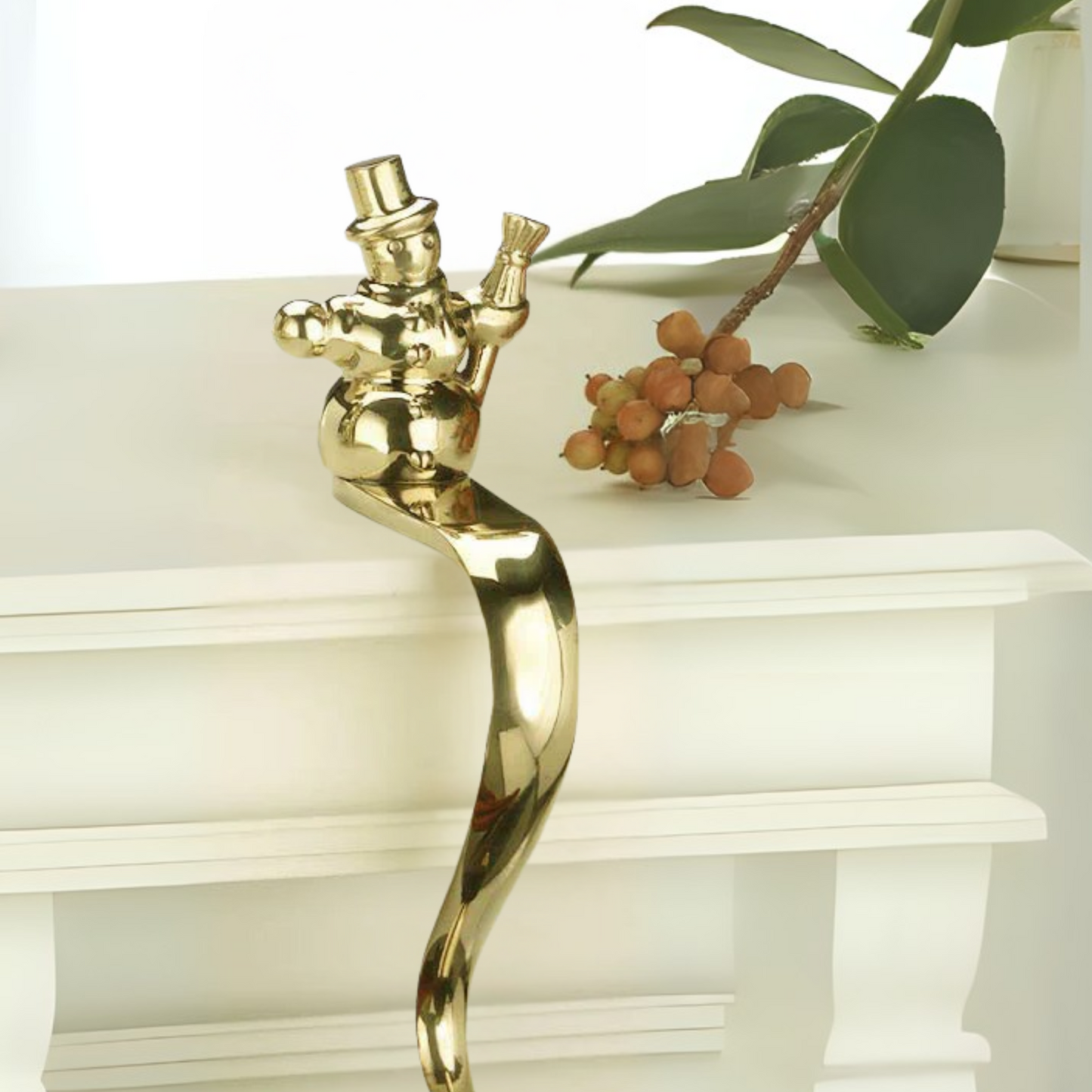 Frosty Snowman Stocking Holder - Jefferson Brass Company