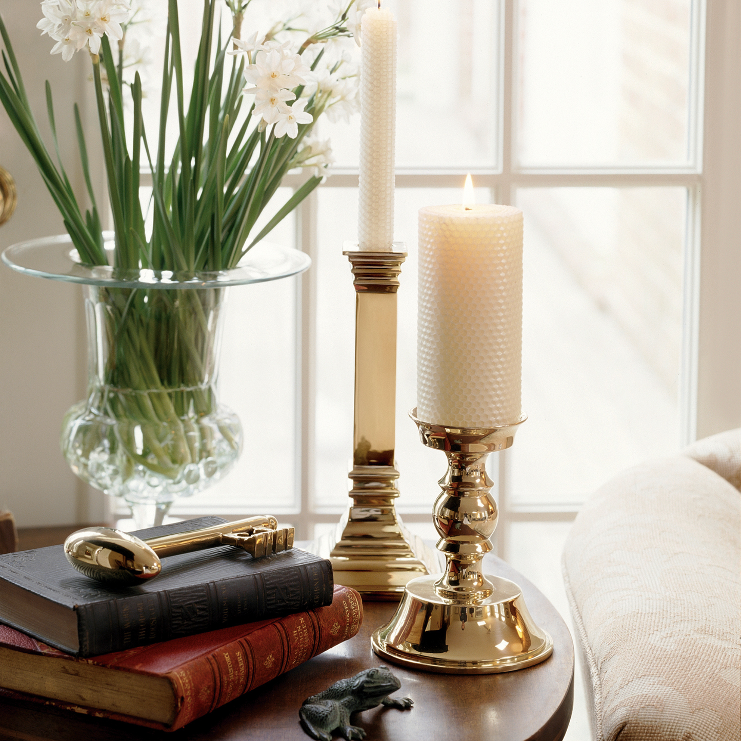 Small Cricket Brass Candle Holder