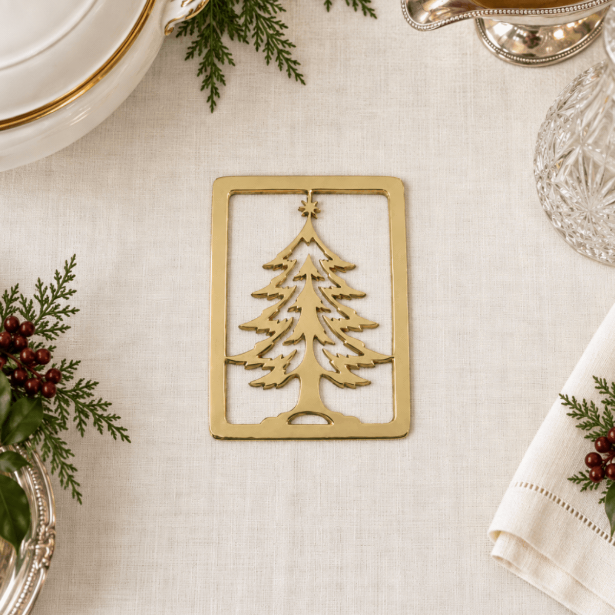Christmas Tree Holiday Trivet