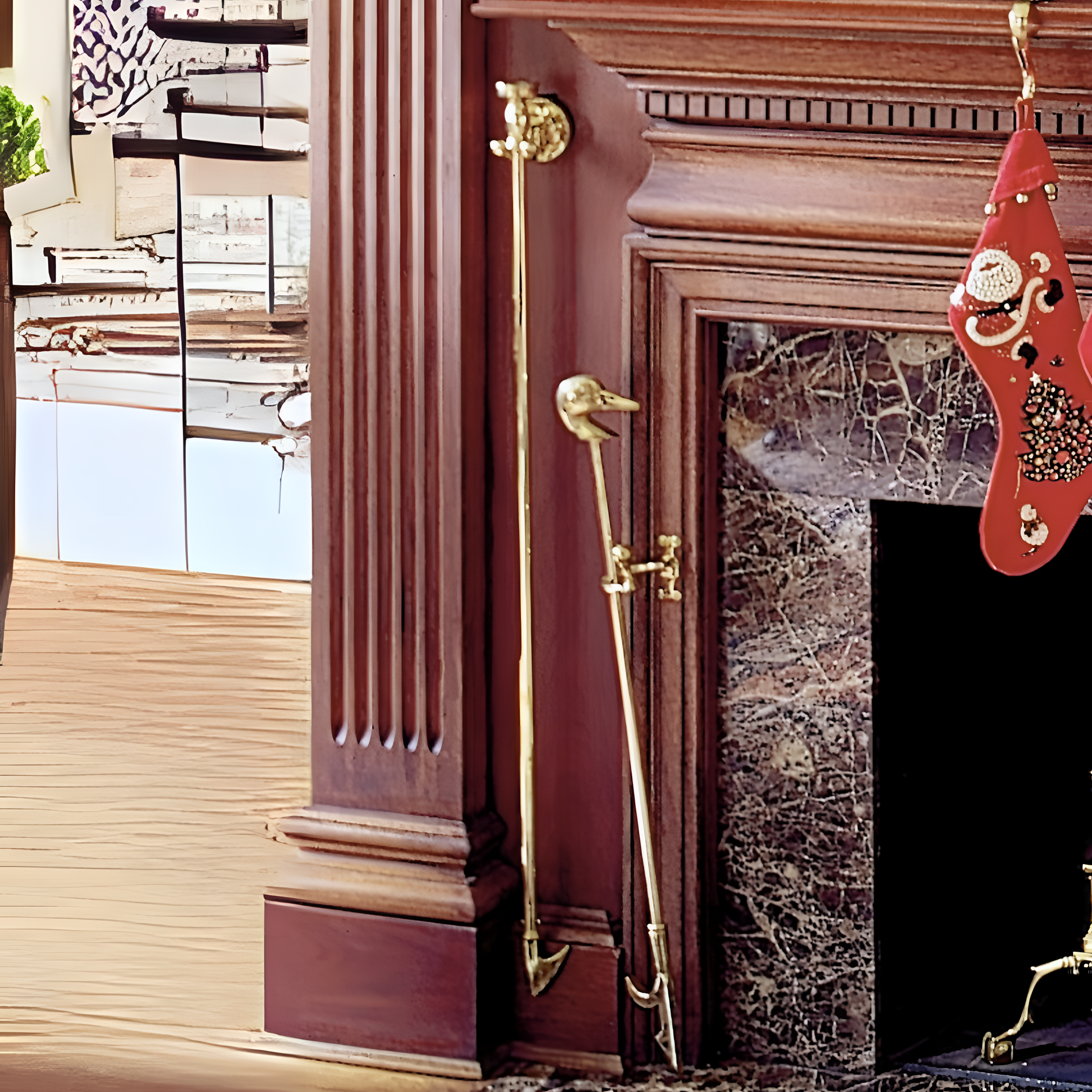 Virginia Brass Blow Poker with Mounting Hook - Jefferson Brass Company