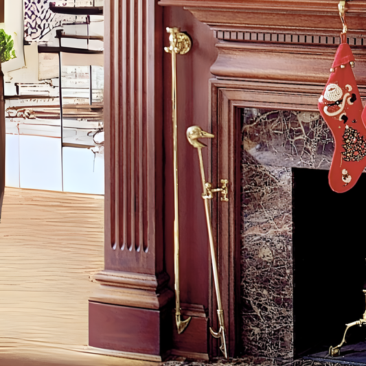 Virginia Brass Blow Poker with Mounting Hook - Jefferson Brass Company