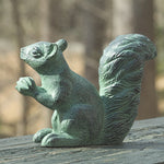 Brass Squirrel Garden Accent with Verdigris Patina - Jefferson Brass Company