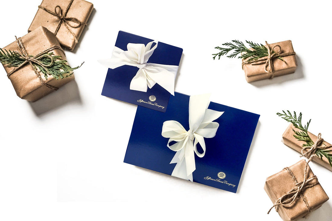 Jefferson Brass Company Blue Gift Wrap