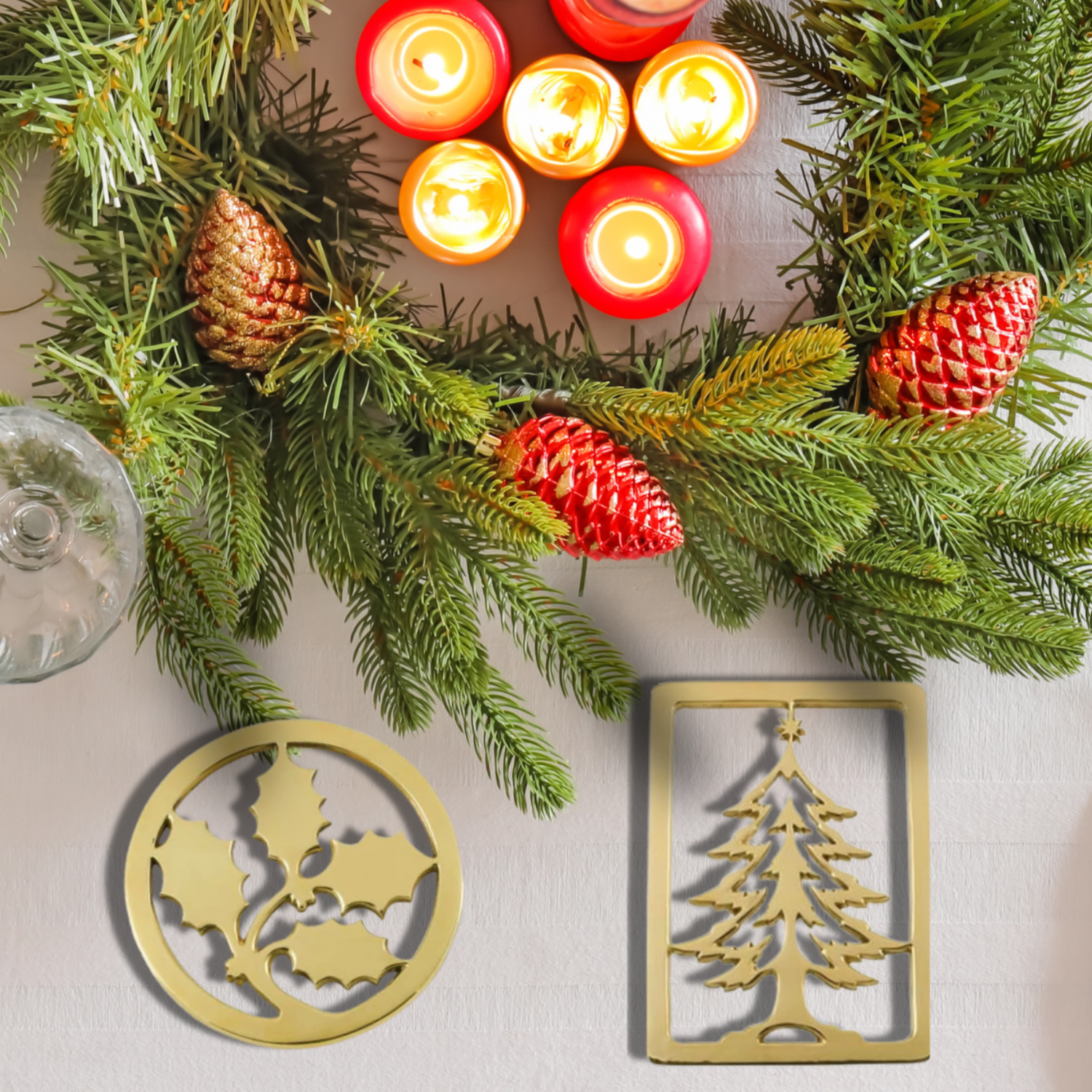 Brass Christmas Trivets