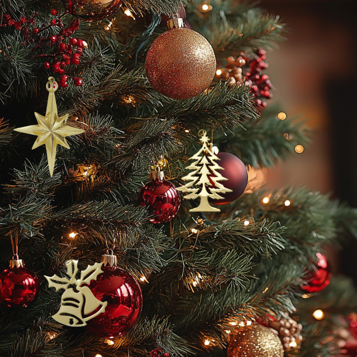 Jefferson Brass Christmas Ornaments. Brass Christmas Ornaments