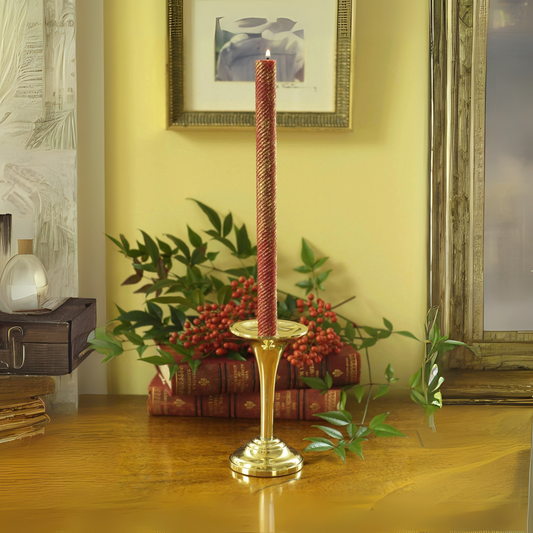 Brass Trumpet Candle Holder