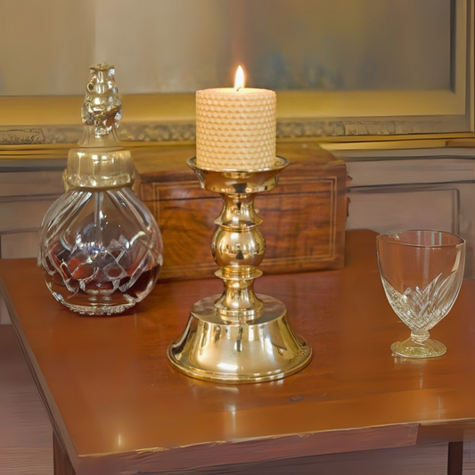 Small Cricket Brass Candle Holder