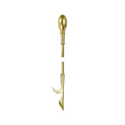 Elliptical Brass Firetool Poker - Jefferson Brass Company