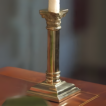 Richmond Corinthian Brass Candle Holder