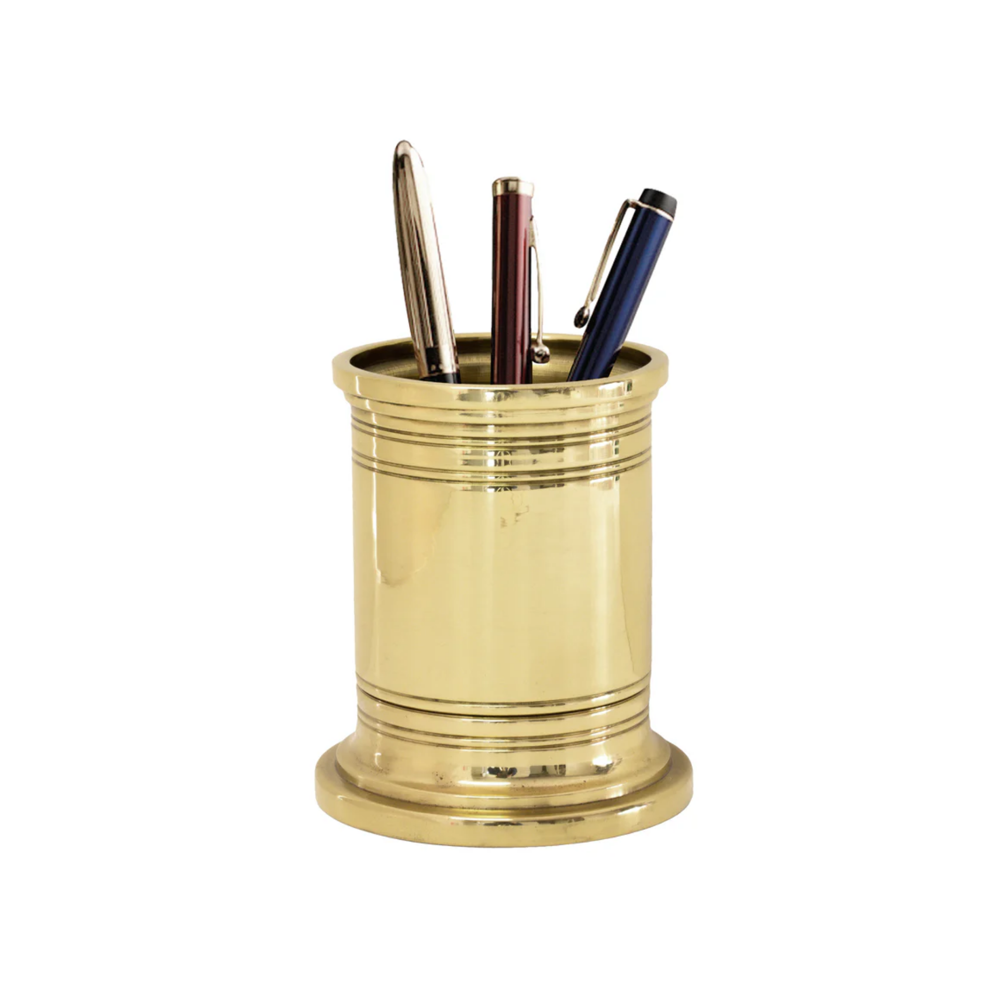 Executive Brass Pencil Cup and Holder