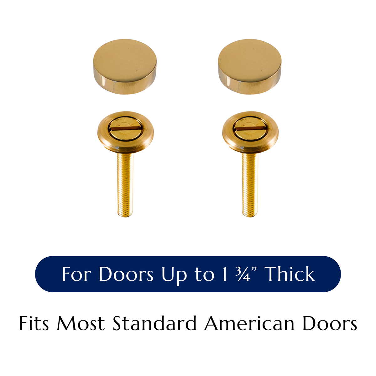 Finishing Buttons for Door Knockers — For Doors Up to 1 3/4" Thick - Jefferson Brass Company