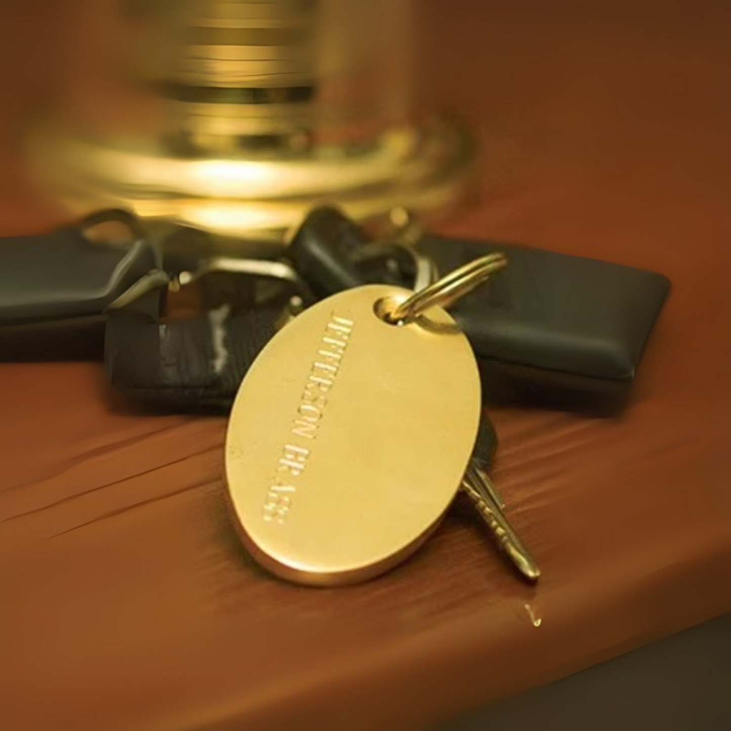 Brass Key Ring and Luggage Tag