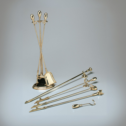 Fireplace Tool Set Brass