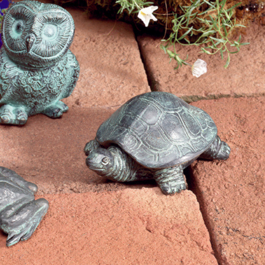 Brass Turtle with Verdigris Patina