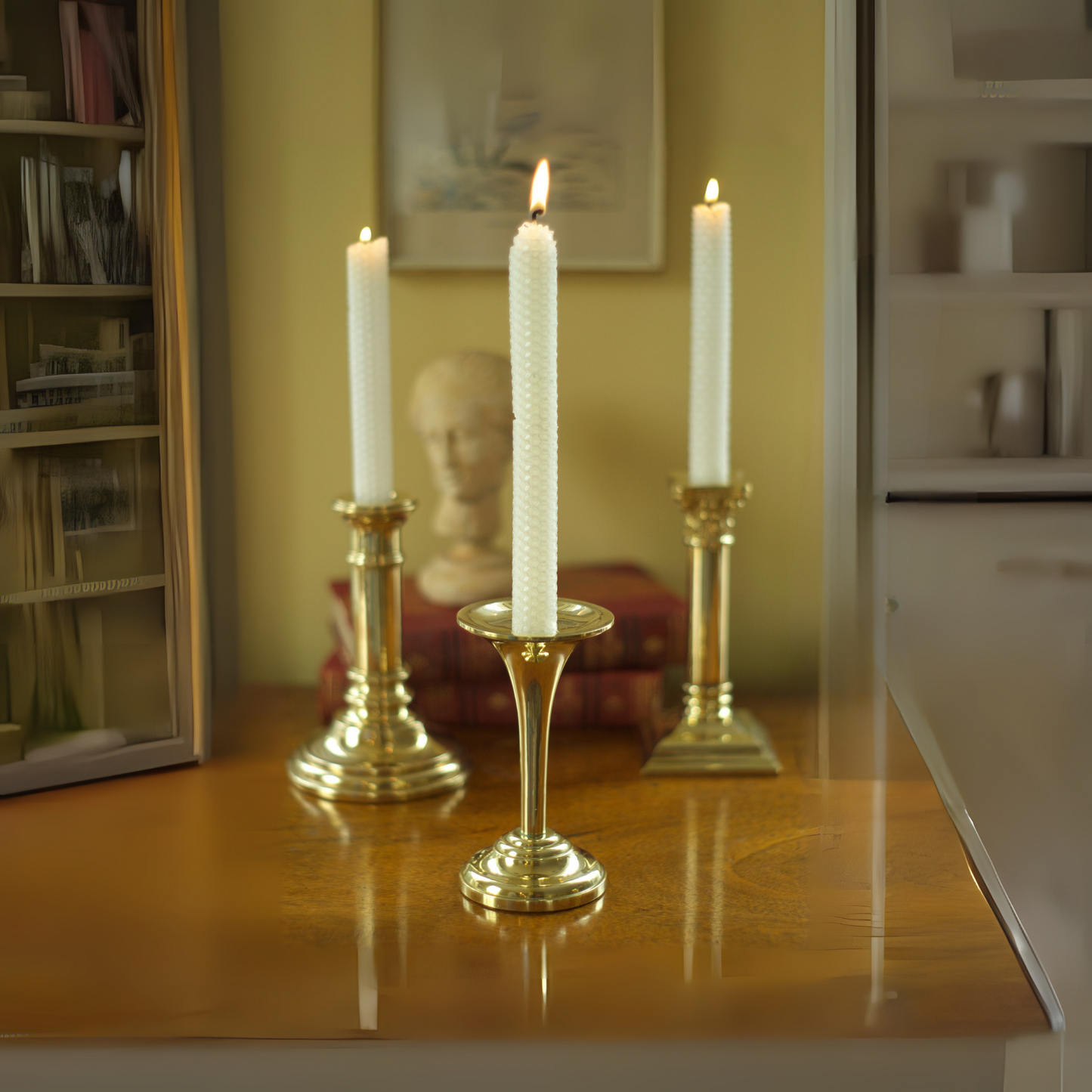 Brass Trumpet Candle Holder