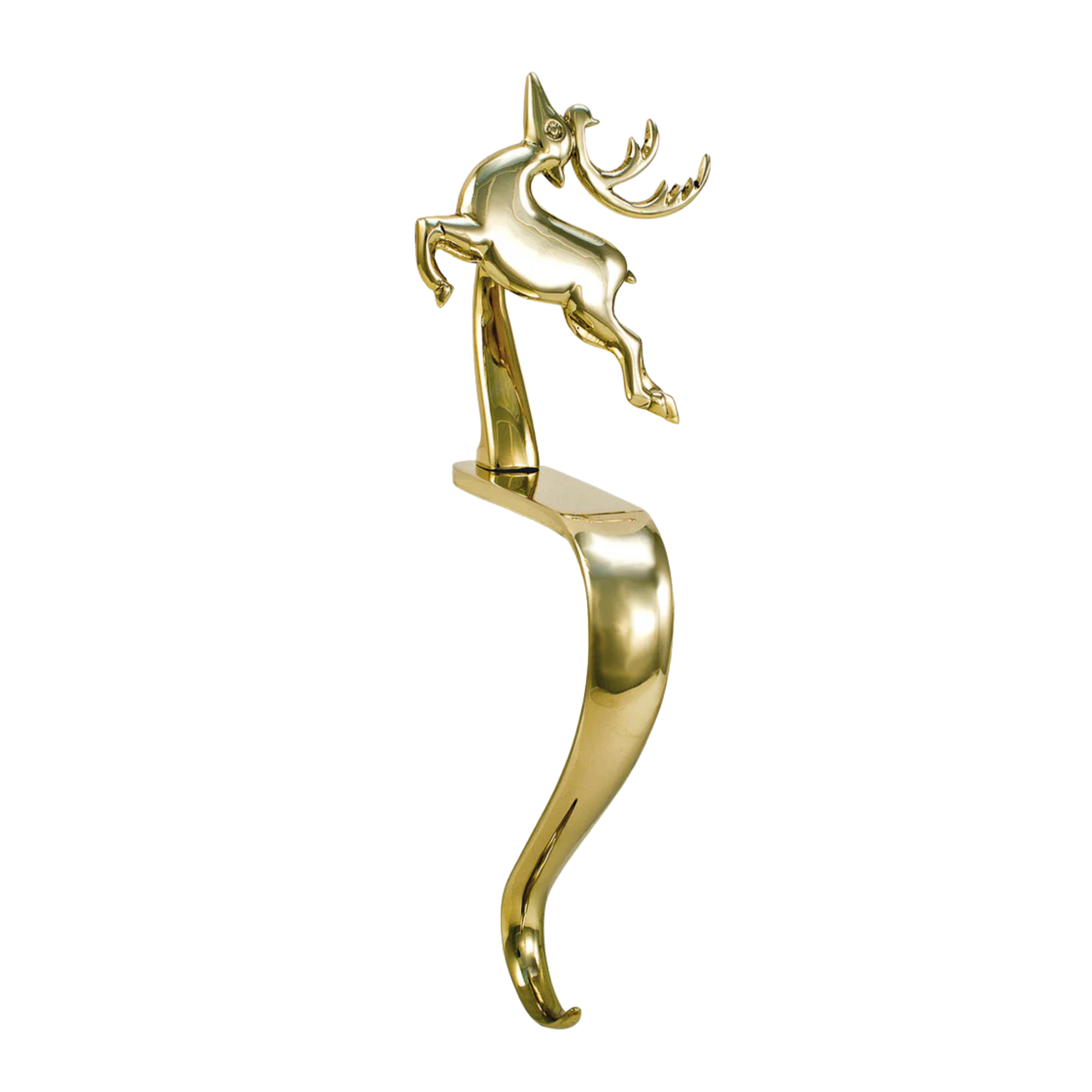Prancing Reindeer Stocking Holder - Jefferson Brass Company