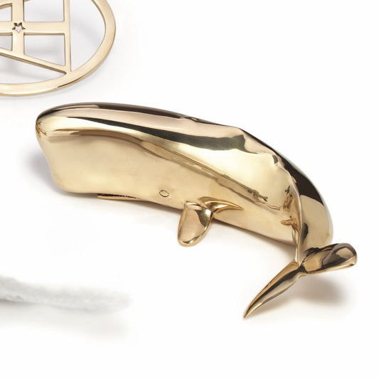Solid Brass Whale