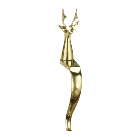 Brass Reindeer Stocking Holder - Jefferson Brass Company