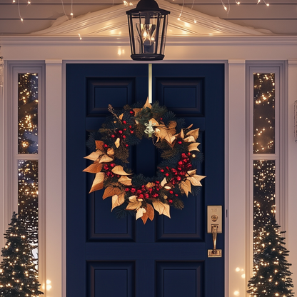 Holiday Bells Christmas Wreath Hanger - Jefferson Brass Company