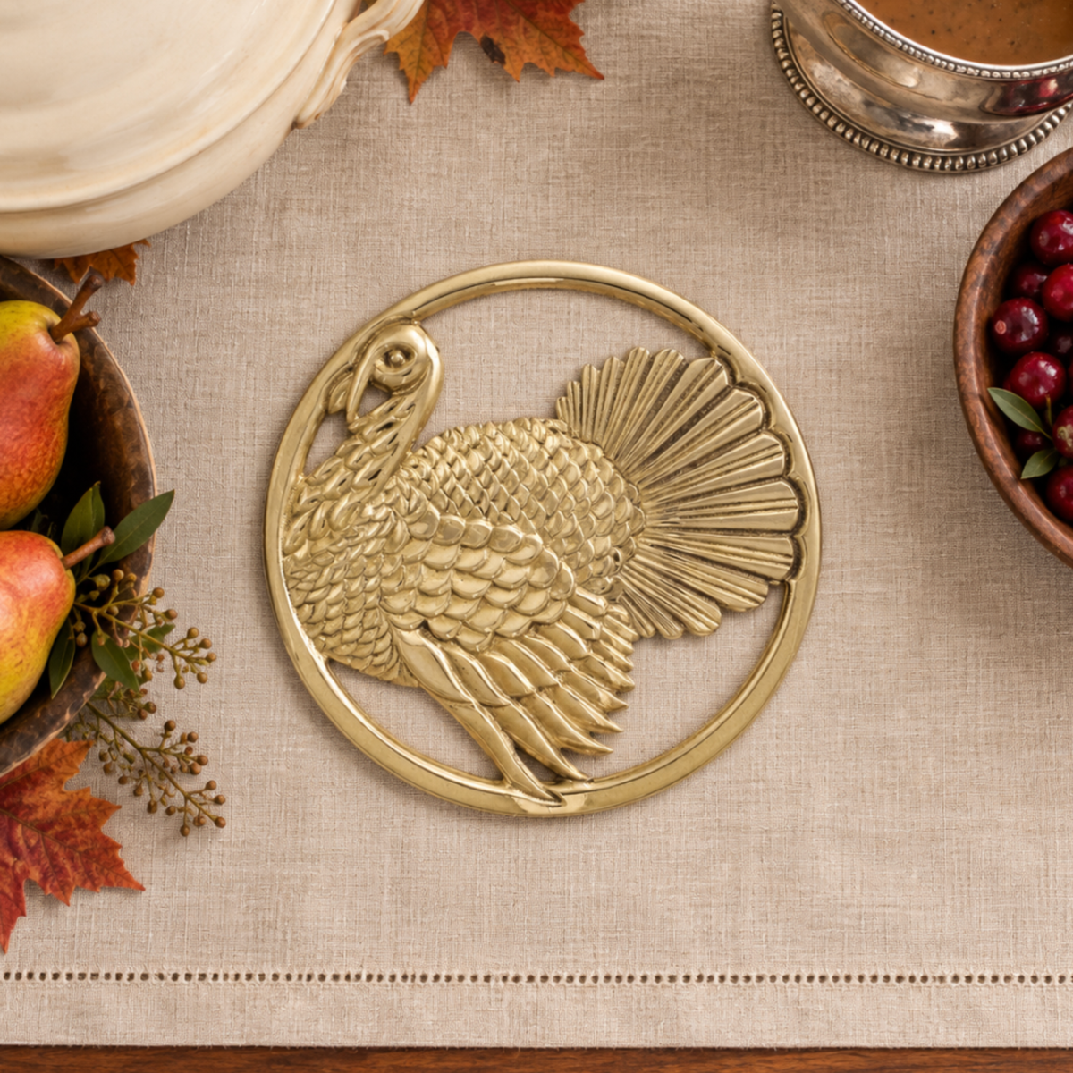 Brass Turkey Trivet