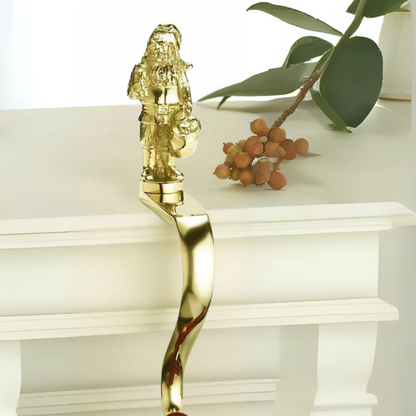 Traditional Santa Stocking Holder - Jefferson Brass Company