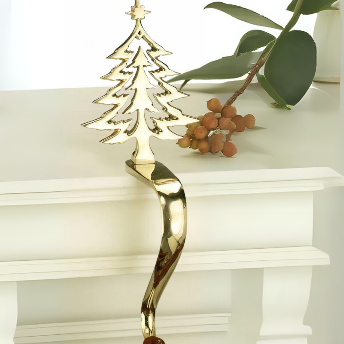 Silhouette Tree Stocking Holder - Jefferson Brass Company