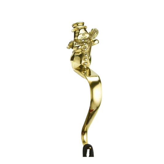 Brass Snowman Stocking Holder - Jefferson Brass Company