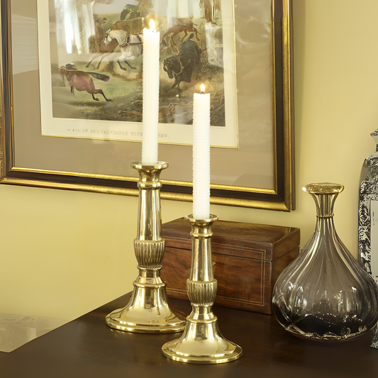 Tulip Grove Brass Candle Holder
