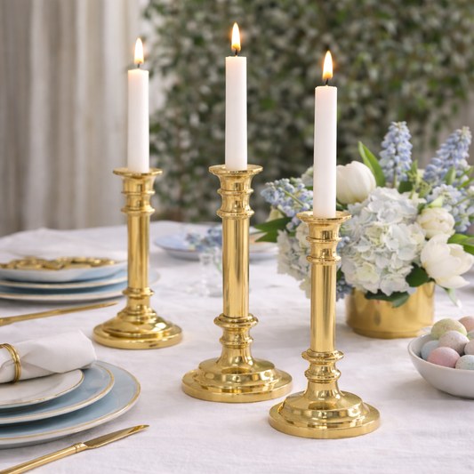 Brass Tiffany Candle Holder