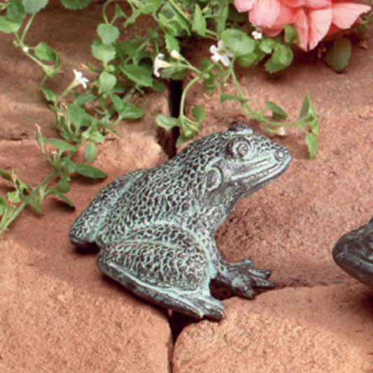 Brass Toad Garden Ornament