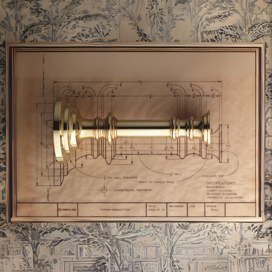 Brass Tiffany Candle Holder