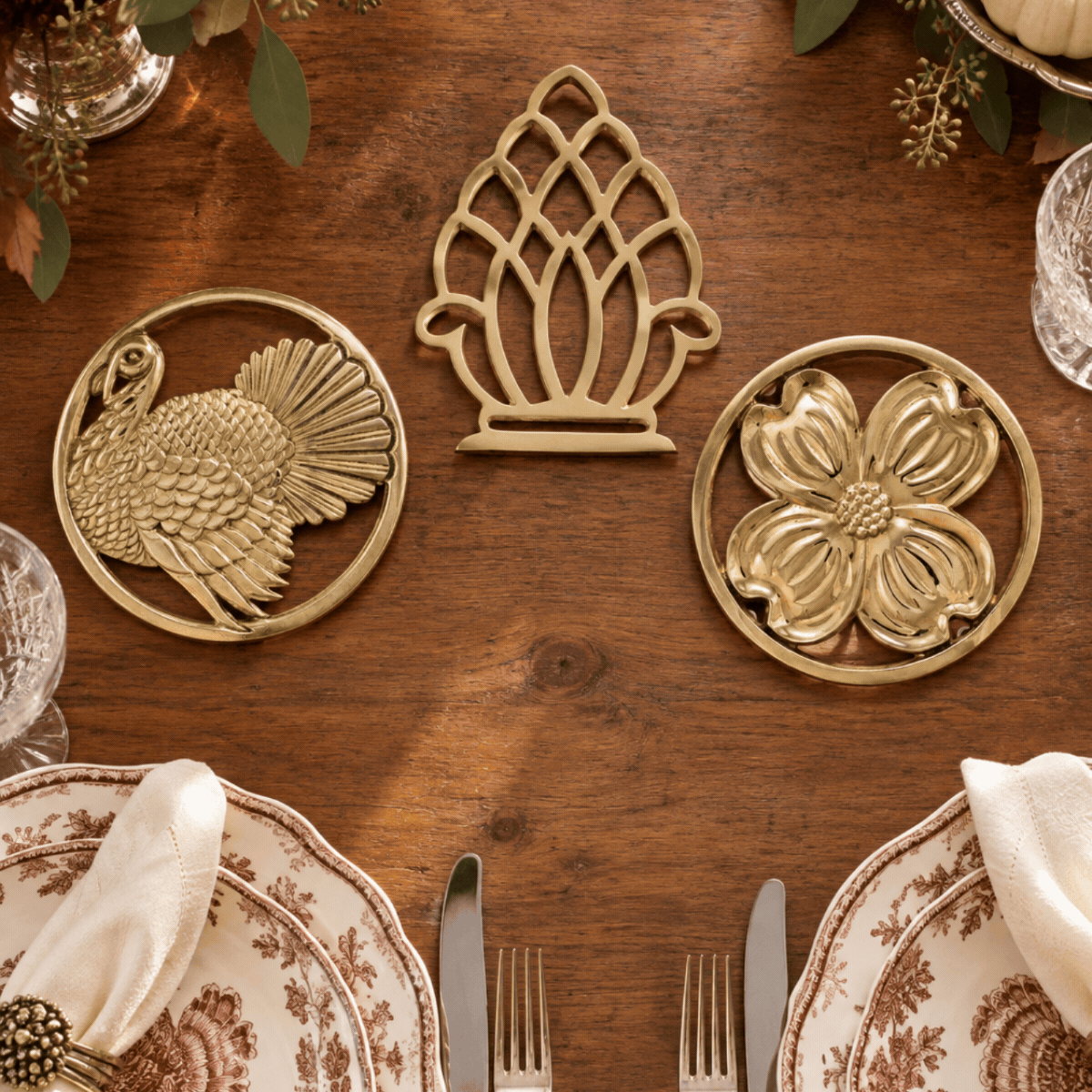 Brass Turkey Trivet