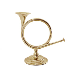 Fox Horn Brass Candlestick