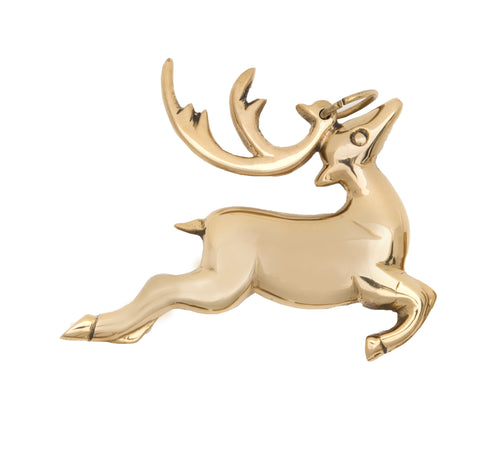 Prancing Reindeer Ornament - Jefferson Brass Company