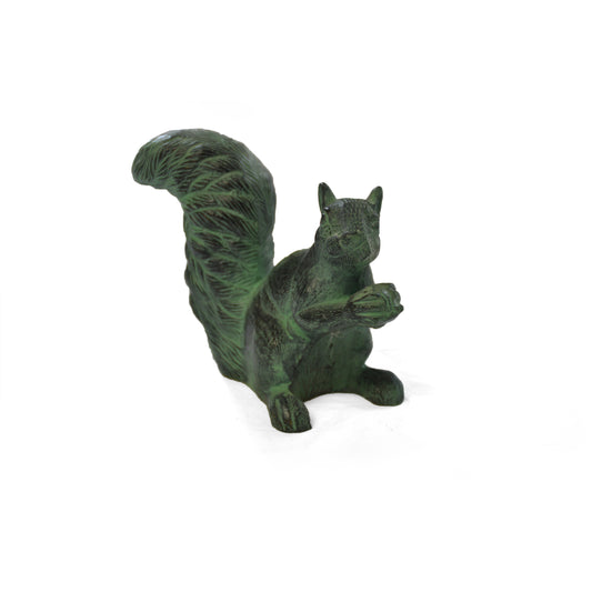 Brass Squirrel Garden Accent with Verdigris Patina - Jefferson Brass Company
