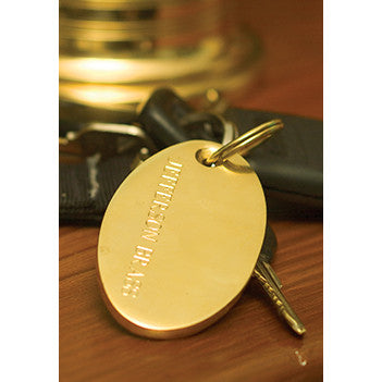 Engravable Brass Key Ring and Luggage Tag