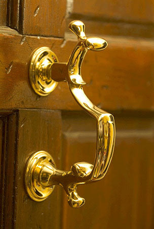 Vintage Brass Key Ring Door Knocker