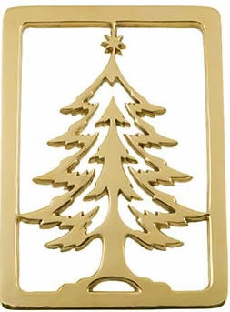 Christmas Tree Holiday Trivet - Jefferson Brass Company