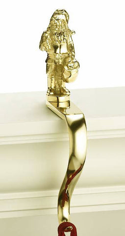 Traditional Santa Stocking Holder - Jefferson Brass Company