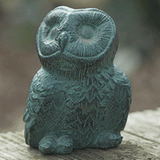 Brass Owl with Verdigris Patina - Jefferson Brass Company